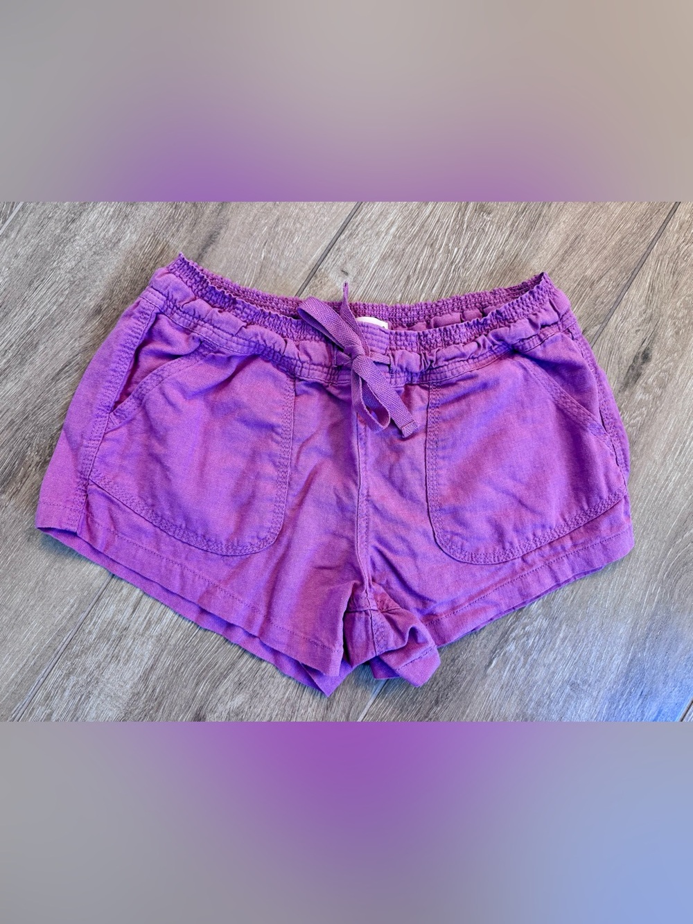 SO Purple Elastic Waist Drawstring Athletic Shorts